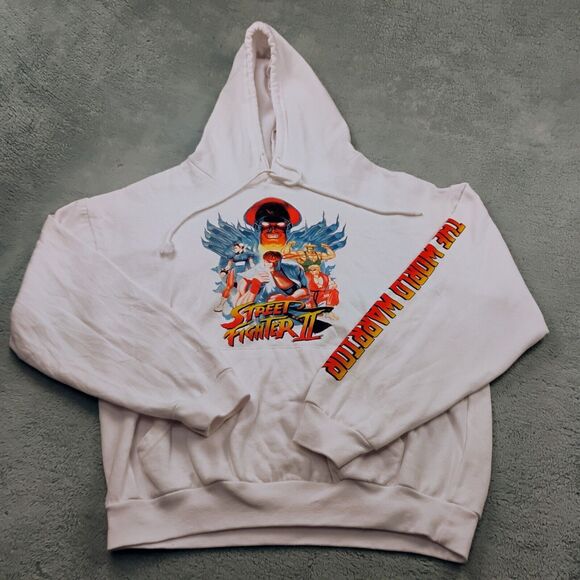 VTG Capcom Street Fighter 2 The World Warrior Hoodie Sweatshirt Mens Size Medium - Picture 2 of 8